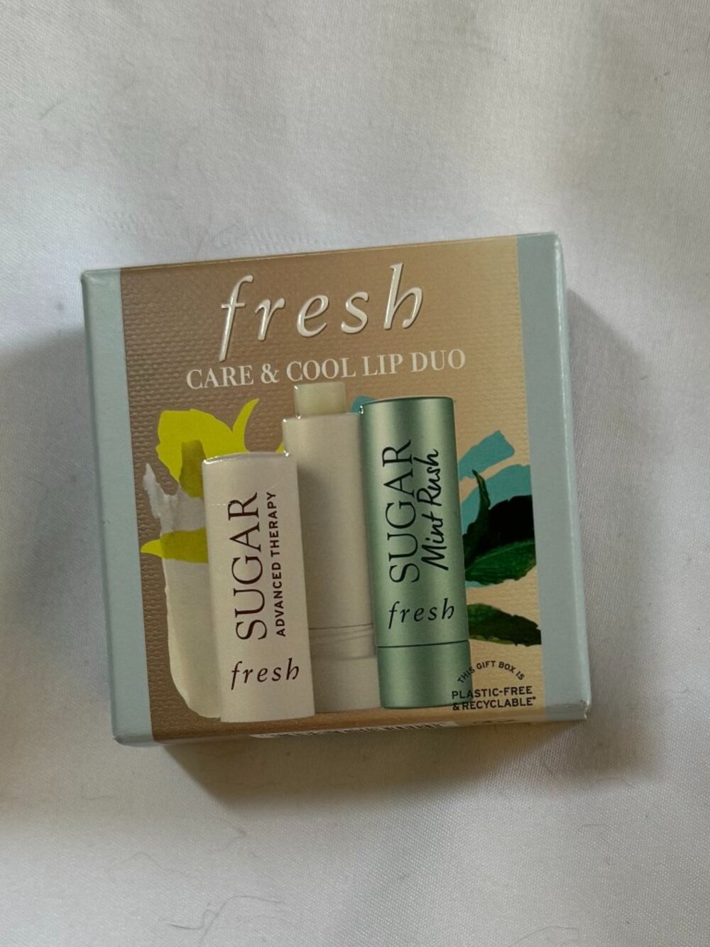 Fresh Sugar Care & Cool Lip Duo: Advanced Therapy & Mint Rush Treatment Balms